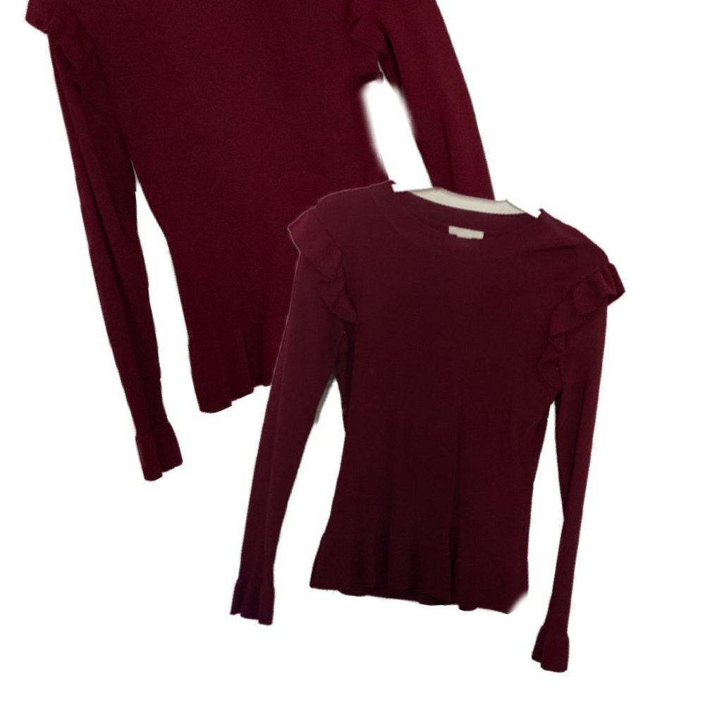 Maroon peplum top